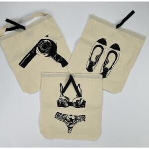 Bag-All Travel Bags Set of 3 Shoe Hairdryer Lingerie Pack Organize Luggage NWOT